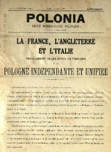 Polonia : revue hebdomadaire polonaise. 1917.04.14 Nr15. Supplement