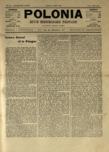 Polonia : revue hebdomadaire polonaise. 1917.06.02 Nr22