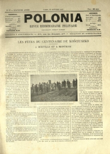 Polonia : revue hebdomadaire polonaise. 1917.10.20 Nr42