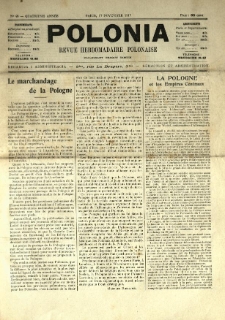 Polonia : revue hebdomadaire polonaise. 1917.11.17 Nr46
