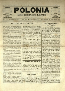 Polonia : revue hebdomadaire polonaise. 1917.12.08 Nr49