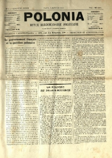 Polonia : pismo tygodniowe polskie. 1918.01.05 Nr1