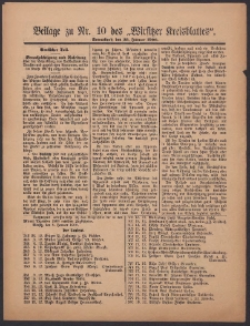 Beilage zu Nr.10 des &bdquo;Wirsitzer Kreisblattes&rdquo; 1909.01.23