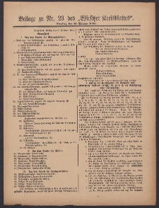 Beilage zu Nr.23 des &bdquo;Wirsitzer Kreisblattes&rdquo; 1909.02.23