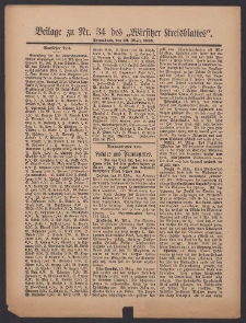 Beilage zu Nr.34 des &bdquo;Wirsitzer Kreisblattes&rdquo; 1909.03.20