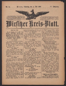 Wirsitzer Kreis-Blatt: herausgegeben vom K&ouml;niglichen Landraths-Amte 1909.05.04 Jg.65 Nr52