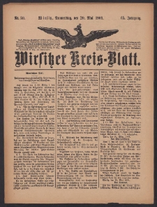 Wirsitzer Kreis-Blatt: herausgegeben vom K&ouml;niglichen Landraths-Amte 1909.05.20 Jg.65 Nr59