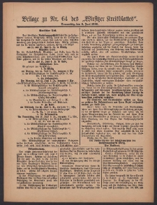 Beilage zu Nr.64 des &bdquo;Wirsitzer Kreisblattes&rdquo; 1909.06.03