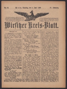 Wirsitzer Kreis-Blatt: herausgegeben vom K&ouml;niglichen Landraths-Amte 1909.06.08 Jg.65 Nr66