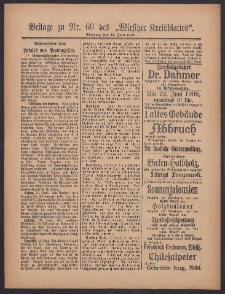 Beilage zu Nr.69 des &bdquo;Wirsitzer Kreisblattes&rdquo; 1909.06.15
