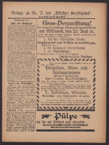 Beilage zu Nr.71 des &bdquo;Wirsitzer Kreisblattes&rdquo; 1909.06.19