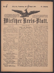 Wirsitzer Kreis-Blatt: herausgegeben vom K&ouml;niglichen Landraths-Amte 1909.08.14 Jg.65 Nr95