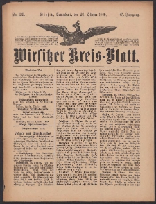Wirsitzer Kreis-Blatt: herausgegeben vom K&ouml;niglichen Landraths-Amte 1909.10.23 Jg.65 Nr125