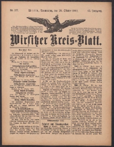 Wirsitzer Kreis-Blatt: herausgegeben vom K&ouml;niglichen Landraths-Amte 1909.10.28 Jg.65 Nr127