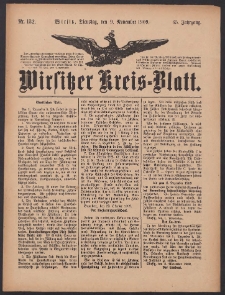 Wirsitzer Kreis-Blatt: herausgegeben vom K&ouml;niglichen Landraths-Amte 1909.11.09 Jg.65 Nr132
