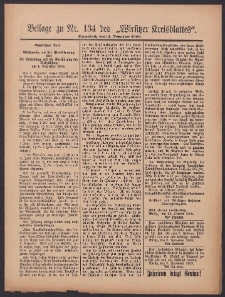 Beilage zu Nr.134 des &bdquo;Wirsitzer Kreisblattes&rdquo; 1909.11.13