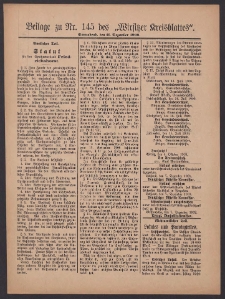 Beilage zu Nr.145 des &bdquo;Wirsitzer Kreisblattes&rdquo; 1909.12.11