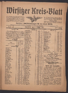 Wirsitzer Kreis-Blatt: Amtliches Publikationsorgan f&uuml;r den Kreis Wirsitz 1910.01.08 Jg.66 Nr3