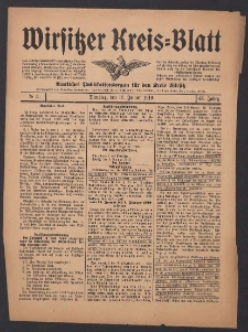 Wirsitzer Kreis-Blatt: Amtliches Publikationsorgan f&uuml;r den Kreis Wirsitz 1910.01.11 Jg.66 Nr4