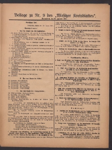 Beilage zu Nr.9 des &bdquo;Wirsitzer Kreisblattes&rdquo; 1910.01.22