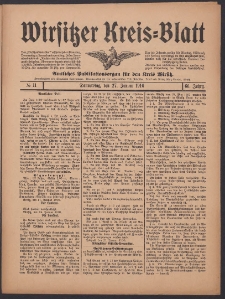 Wirsitzer Kreis-Blatt: Amtliches Publikationsorgan f&uuml;r den Kreis Wirsitz 1910.01.27 Jg.66 Nr11
