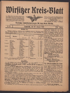 Wirsitzer Kreis-Blatt: Amtliches Publikationsorgan f&uuml;r den Kreis Wirsitz 1910.01.29 Jg.66 Nr12