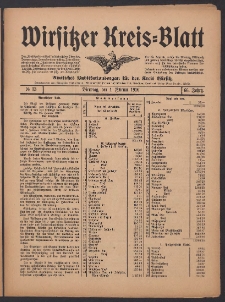 Wirsitzer Kreis-Blatt: Amtliches Publikationsorgan f&uuml;r den Kreis Wirsitz 1910.02.01 Jg.66 Nr13