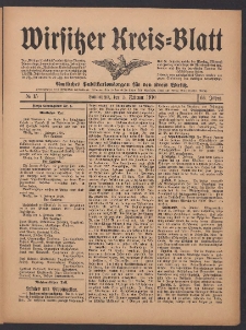 Wirsitzer Kreis-Blatt: Amtliches Publikationsorgan f&uuml;r den Kreis Wirsitz 1910.02.05 Jg.66 Nr15