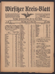 Wirsitzer Kreis-Blatt: Amtliches Publikationsorgan f&uuml;r den Kreis Wirsitz 1910.03.03 Jg.66 Nr26