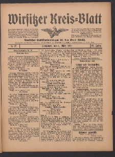 Wirsitzer Kreis-Blatt: Amtliches Publikationsorgan f&uuml;r den Kreis Wirsitz 1910.03.05 Jg.66 Nr27