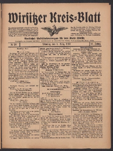 Wirsitzer Kreis-Blatt: Amtliches Publikationsorgan f&uuml;r den Kreis Wirsitz 1910.03.08 Jg.66 Nr28
