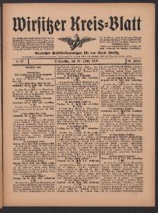Wirsitzer Kreis-Blatt: Amtliches Publikationsorgan f&uuml;r den Kreis Wirsitz 1910.03.31 Jg.66 Nr37