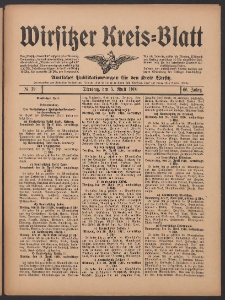 Wirsitzer Kreis-Blatt: Amtliches Publikationsorgan f&uuml;r den Kreis Wirsitz 1910.04.05 Jg.66 Nr39