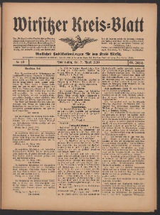 Wirsitzer Kreis-Blatt: Amtliches Publikationsorgan f&uuml;r den Kreis Wirsitz 1910.04.07 Jg.66 Nr40