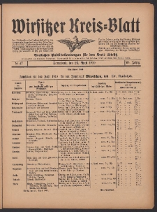 Wirsitzer Kreis-Blatt: Amtliches Publikationsorgan f&uuml;r den Kreis Wirsitz 1910.04.23 Jg.66 Nr47
