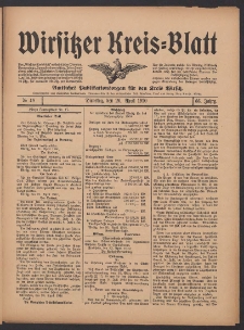 Wirsitzer Kreis-Blatt: Amtliches Publikationsorgan f&uuml;r den Kreis Wirsitz 1910.04.26 Jg.66 Nr48