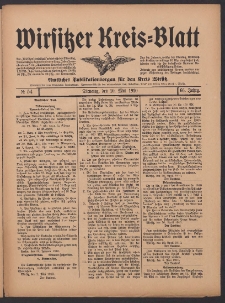 Wirsitzer Kreis-Blatt: Amtliches Publikationsorgan f&uuml;r den Kreis Wirsitz 1910.05.10 Jg.66 Nr54