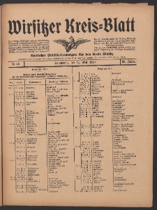 Wirsitzer Kreis-Blatt: Amtliches Publikationsorgan f&uuml;r den Kreis Wirsitz 1910.05.14 Jg.66 Nr56