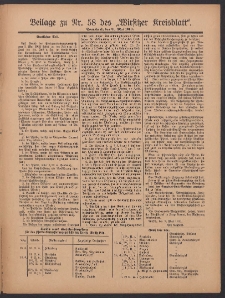 Beilage zu Nr.58 des &bdquo;Wirsitzer Kreisblattes&rdquo; 1910.05.21