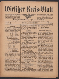 Wirsitzer Kreis-Blatt: Amtliches Publikationsorgan f&uuml;r den Kreis Wirsitz 1910.05.26 Jg.66 Nr60