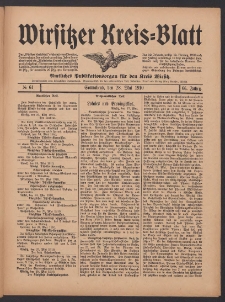 Wirsitzer Kreis-Blatt: Amtliches Publikationsorgan f&uuml;r den Kreis Wirsitz 1910.05.28 Jg.66 Nr61