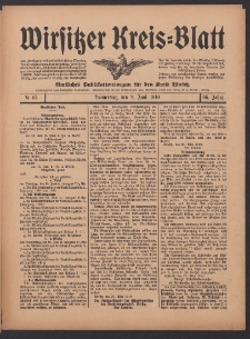 Wirsitzer Kreis-Blatt: Amtliches Publikationsorgan f&uuml;r den Kreis Wirsitz 1910.06.02 Jg.66 Nr63
