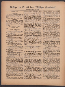 Beilage zu Nr.64 des &bdquo;Wirsitzer Kreisblattes&rdquo; 1910.06.04