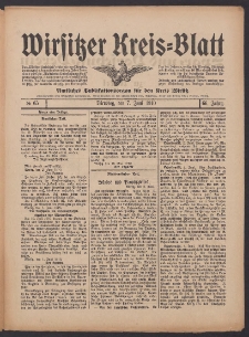 Wirsitzer Kreis-Blatt: Amtliches Publikationsorgan f&uuml;r den Kreis Wirsitz 1910.06.07 Jg.66 Nr65