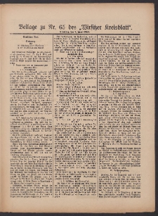 Beilage zu Nr.65 des &bdquo;Wirsitzer Kreisblattes&rdquo; 1910.06.07