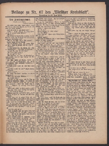 Beilage zu Nr.67 des &bdquo;Wirsitzer Kreisblattes&rdquo; 1910.06.11