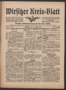 Wirsitzer Kreis-Blatt: Amtliches Publikationsorgan f&uuml;r den Kreis Wirsitz 1910.06.21 Jg.66 Nr71