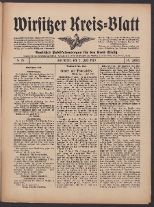 Wirsitzer Kreis-Blatt: Amtliches Publikationsorgan f&uuml;r den Kreis Wirsitz 1910.07.02 Jg.66 Nr76