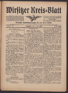 Wirsitzer Kreis-Blatt: Amtliches Publikationsorgan f&uuml;r den Kreis Wirsitz 1910.07.09 Jg.66 Nr79