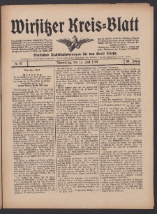 Wirsitzer Kreis-Blatt: Amtliches Publikationsorgan f&uuml;r den Kreis Wirsitz 1910.07.14 Jg.66 Nr81